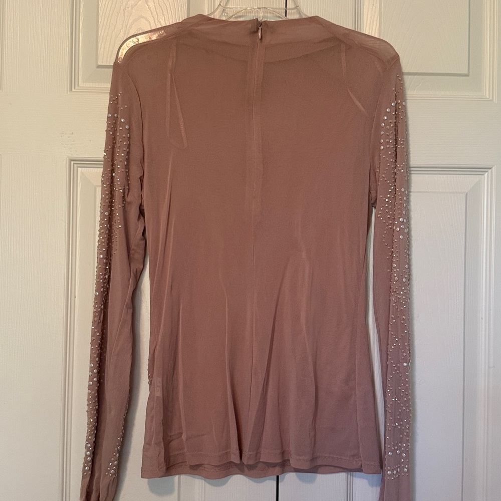 Embellished Pink and Cream Blouse - Picture 2 of 3